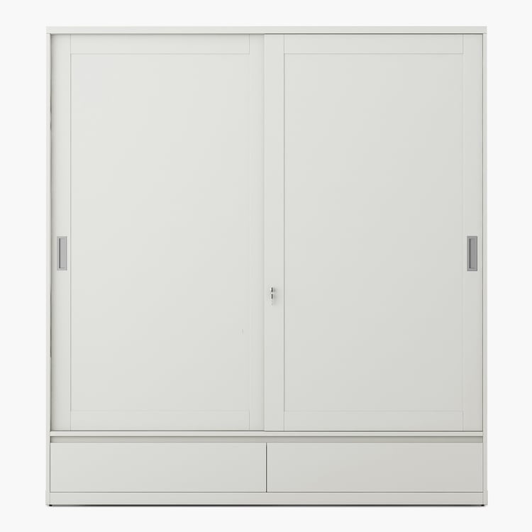 Helios Reynan 2-Door Sliding Wardrobe - White