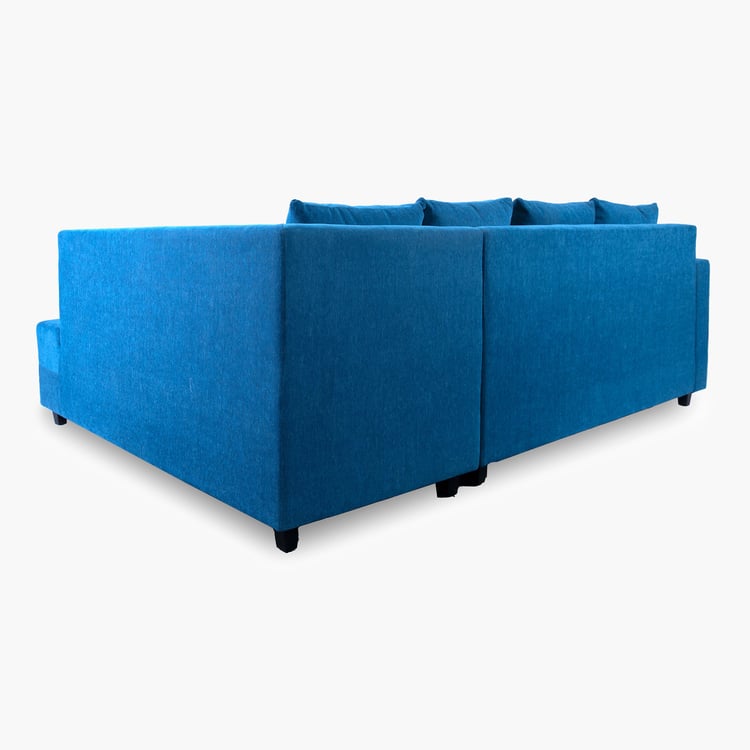 Helios Ciro Fabric 3-Seater Right Corner Sofa with Chaise - Blue