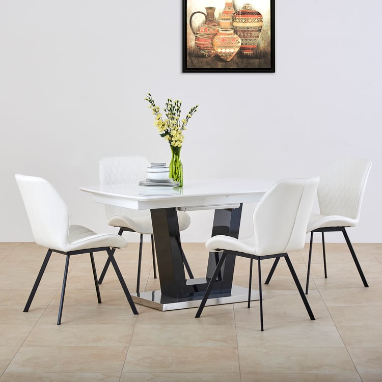 Floyd 4-6 Seater Extendable Dining Table - White