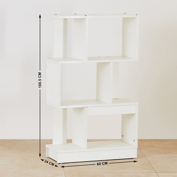 Helios Reynan 3-Tier Book Shelf - White