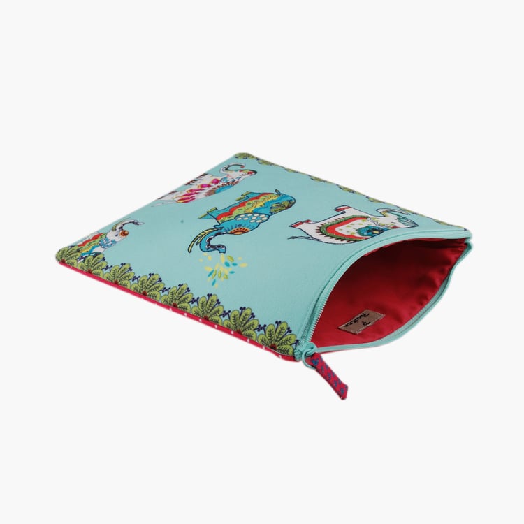 PINAKEN Jumbo Trunk Multicolour Printed iPad And Tablet Cover - 22.5x27.5cm