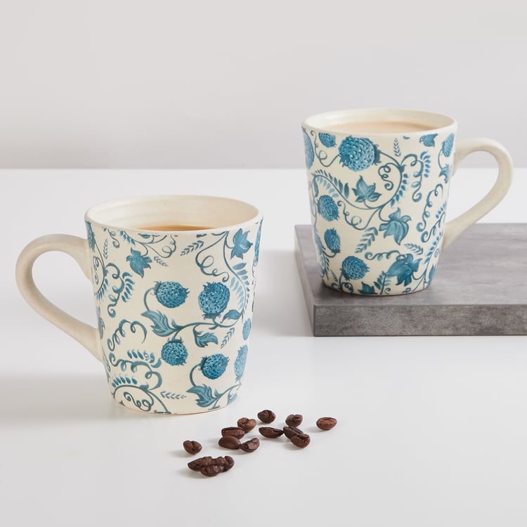 Corsica Mystic India Set of 2 Stoneware Coffee Mugs - 320ml