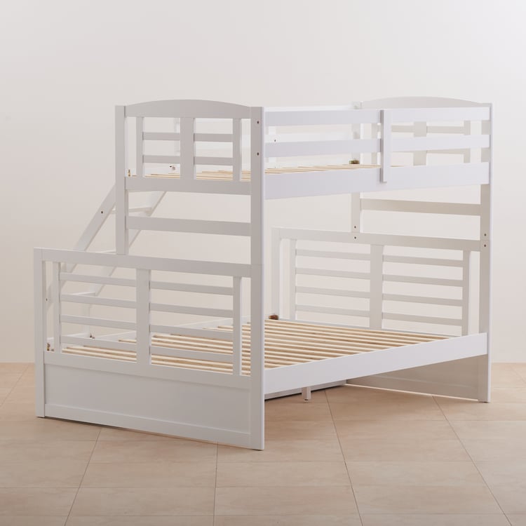 Della Bunk Bed with Drawer Storage - White