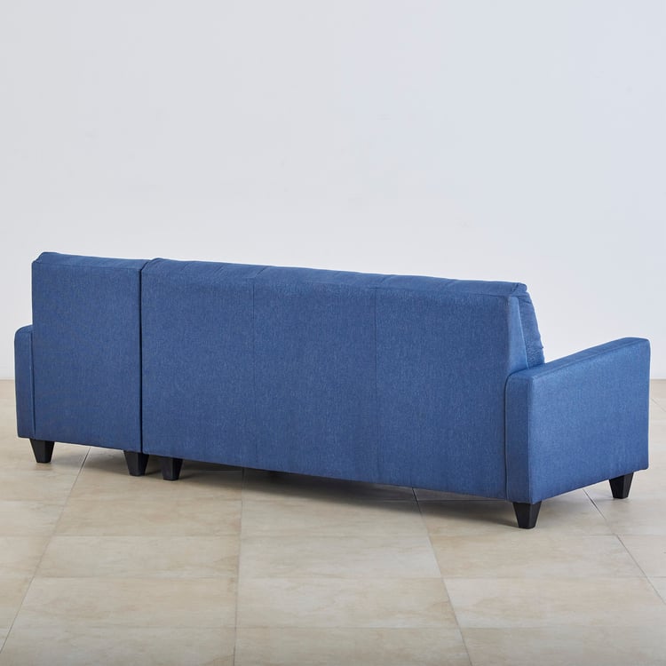 Helios Clary Fabric 3-Seater Right Corner Sofa with Chaise - Blue