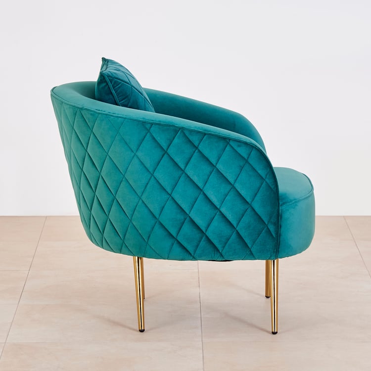 Monarch Velvet Lounge Chair - Teal
