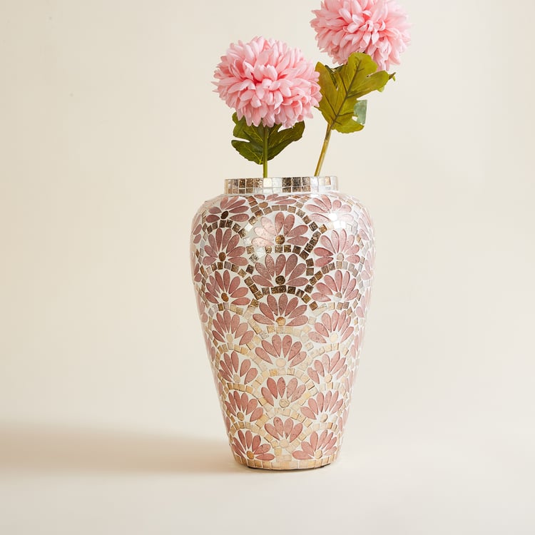 Mable Glass Teardrop Mosaic Vase