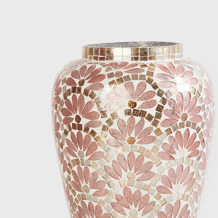 Mable Glass Teardrop Mosaic Vase
