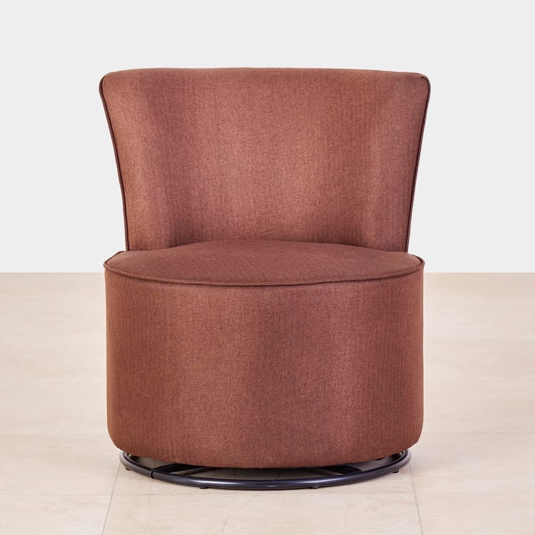 Noa Fabric Rotating Accent Chair - Brown