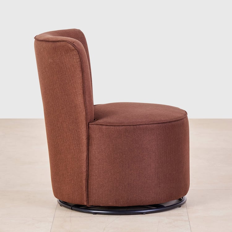 Noa Fabric Rotating Accent Chair - Brown