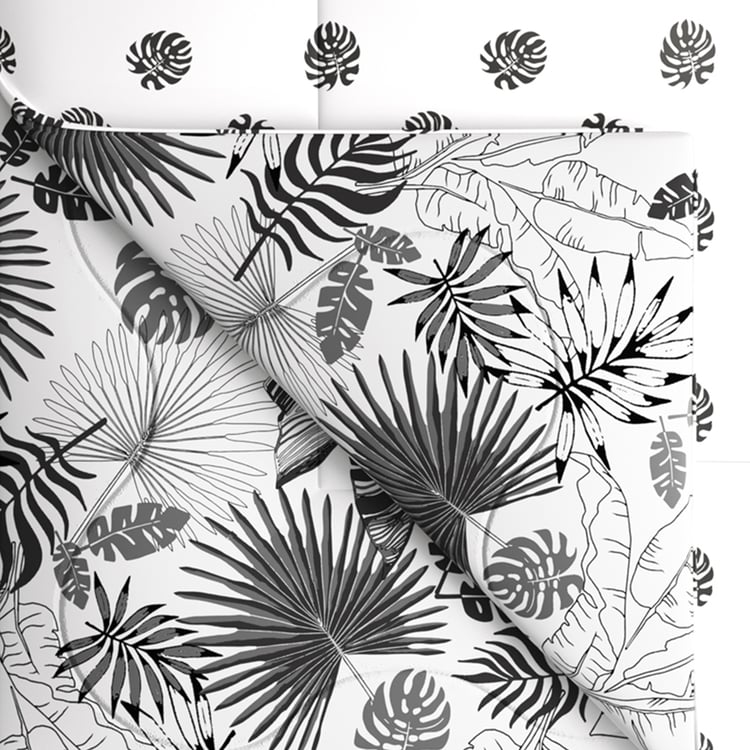 PORTICO Marvella White Printed Cotton Single Bed Comforter - 152x220cm