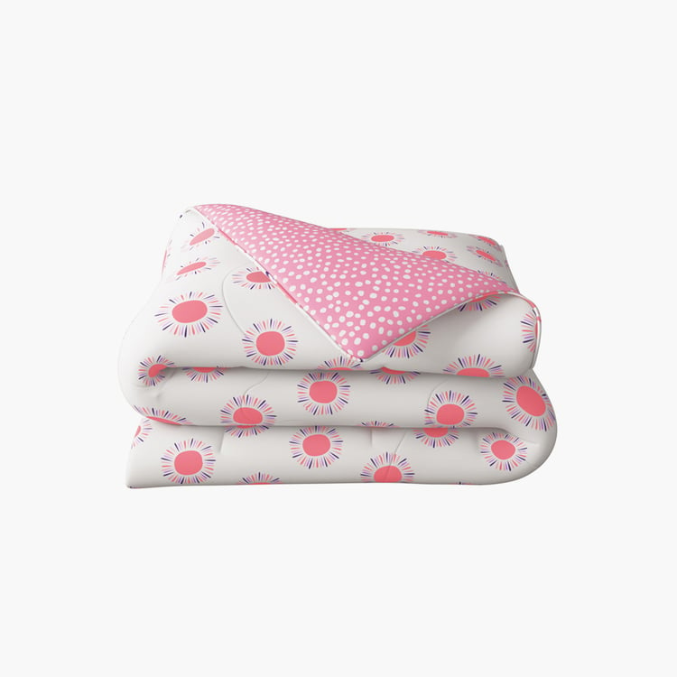 PORTICO Hashtag Pink Printed Cotton Double Bed Comforter - 220x240cm