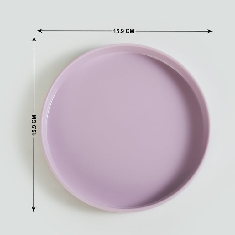 Soulful Pastels Purple Solid Melamine Side Plate - 16cm