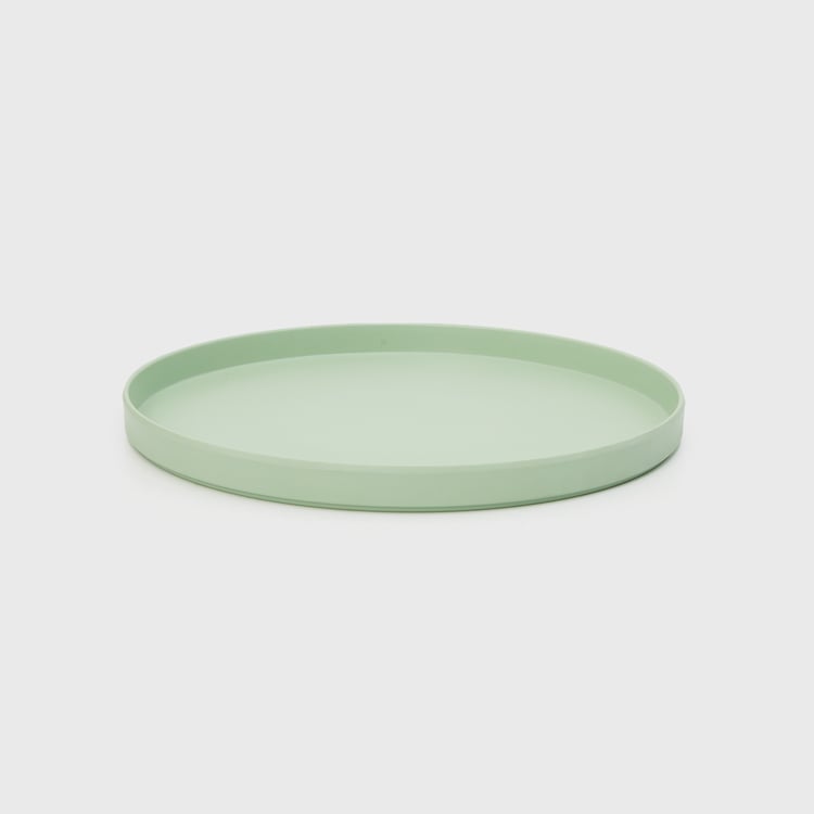 Soulful Pastels Green Solid Melamine Dinner Plate - 28cm