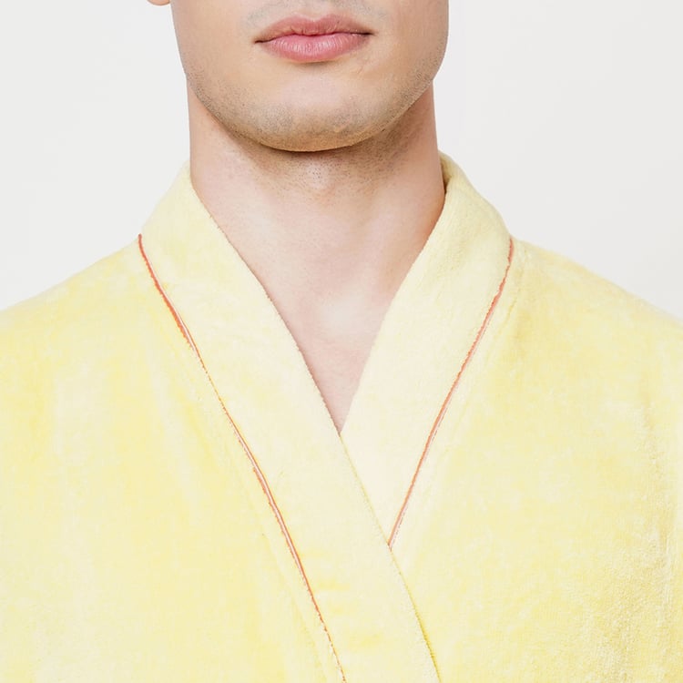 Spaces Large Size Exotica Yellow Solid Large Cotton Bathrobe