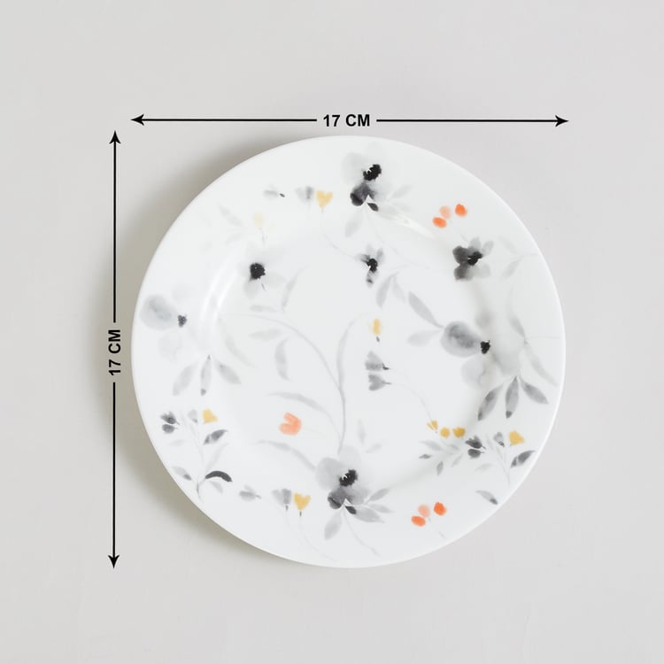 Mandarin-Modern Retreat Multicolour Floral Print Bone China Side Plate - 19.3cm