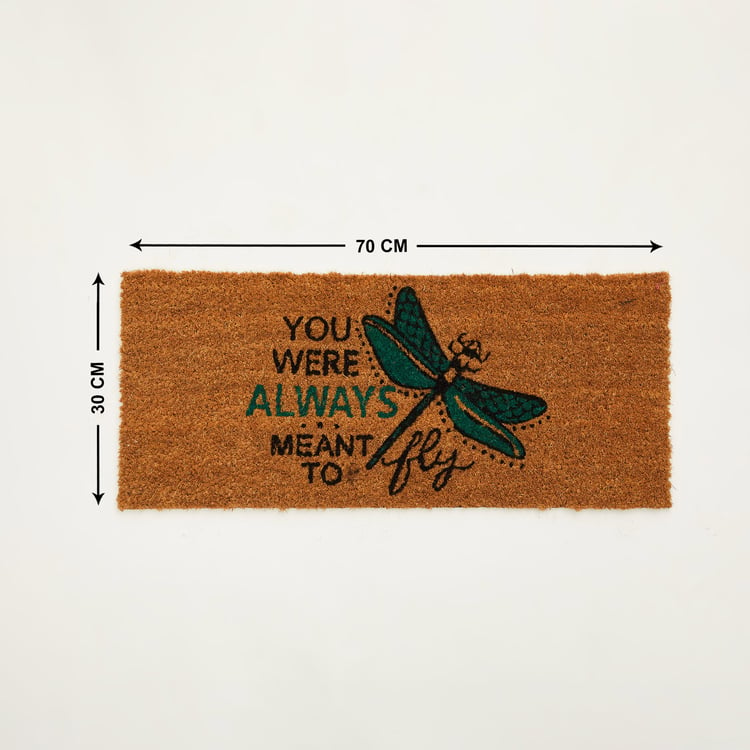 Corsica Dragonfly Coir Printed Doormat - 70x30cm