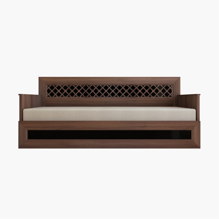 Helios Anne Fabric 3-Seater Sofa Bed �?? Brown