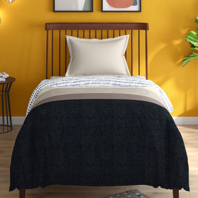 PORTICO Hashtag Multicolour Colourblocked Cotton Single Comforter - 152 cm x220 cm