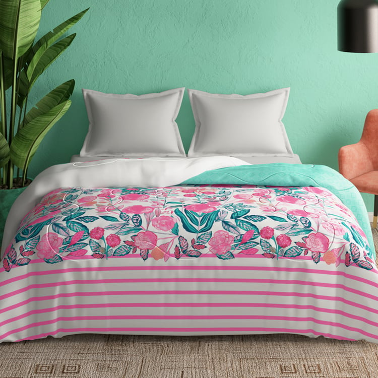 PORTICO Cadence Multicolour Printed Cotton King Comforter - 224x274cm