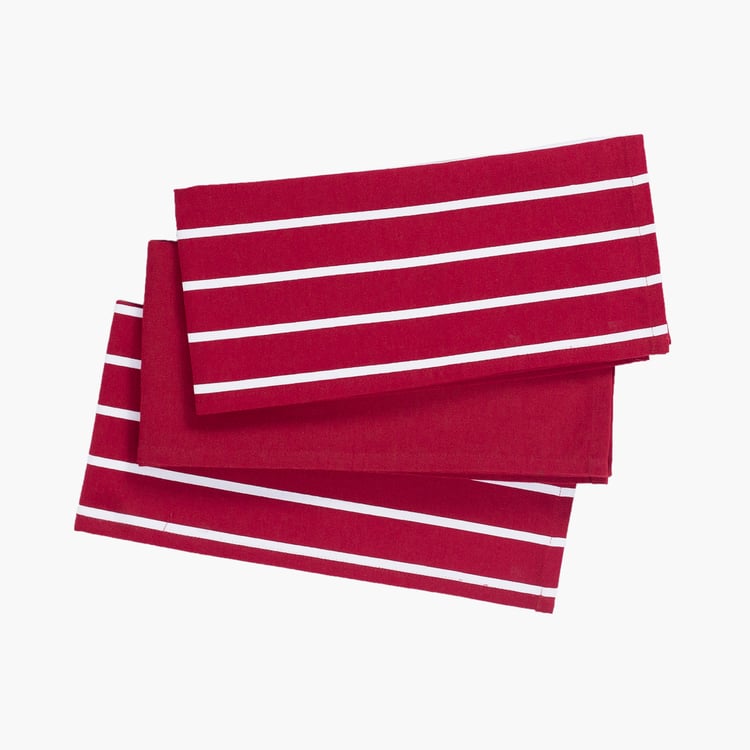 MASPAR Celtic Set of 3 Cotton Kitchen Towels - Red