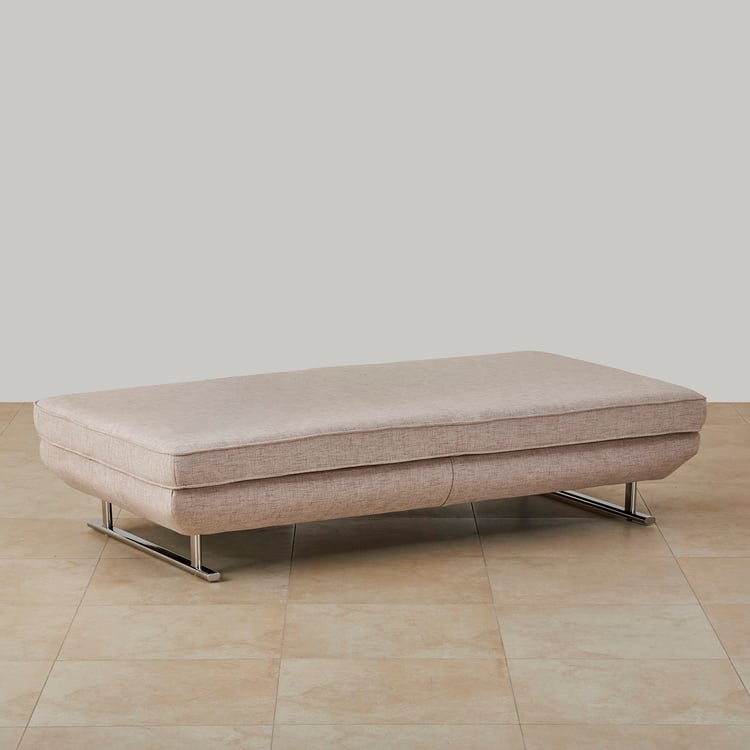 Ebony Fabric Sofa Bed with Back Rest - Beige