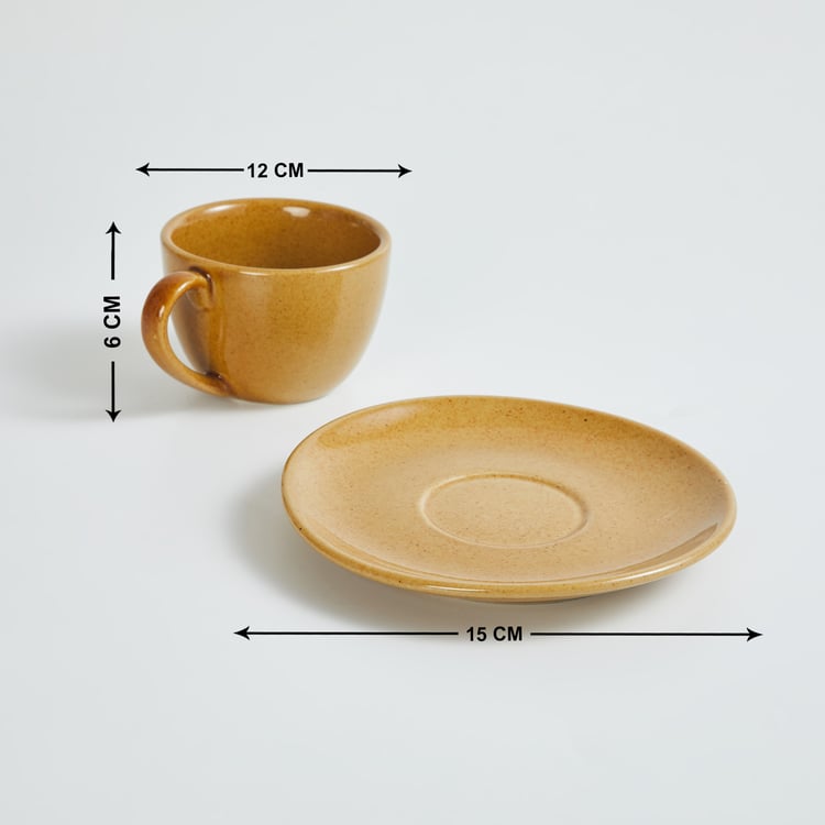 Mirage Stoneware Cup and Saucer - 200ml
