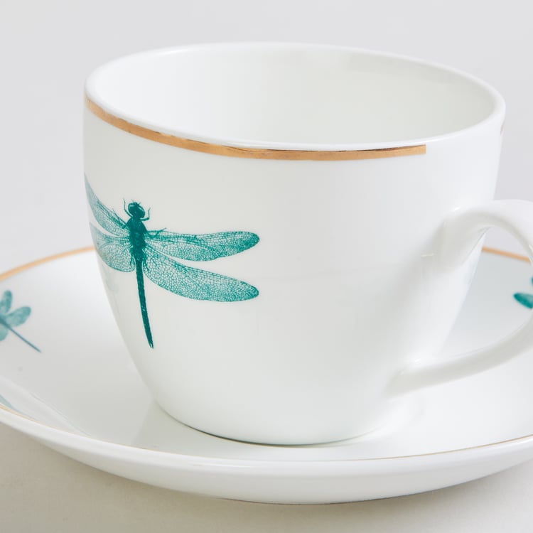 Corsica Dragonfly Bone China Cup and Saucer - 210ml