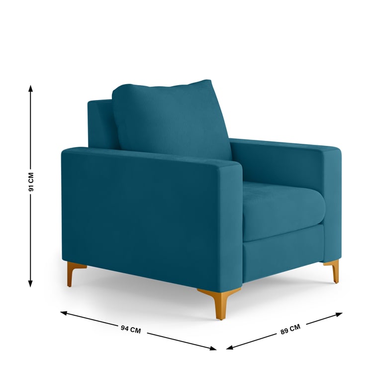 Noir Novelty Velvet 1-Seater Sofa - Customized Furniture
