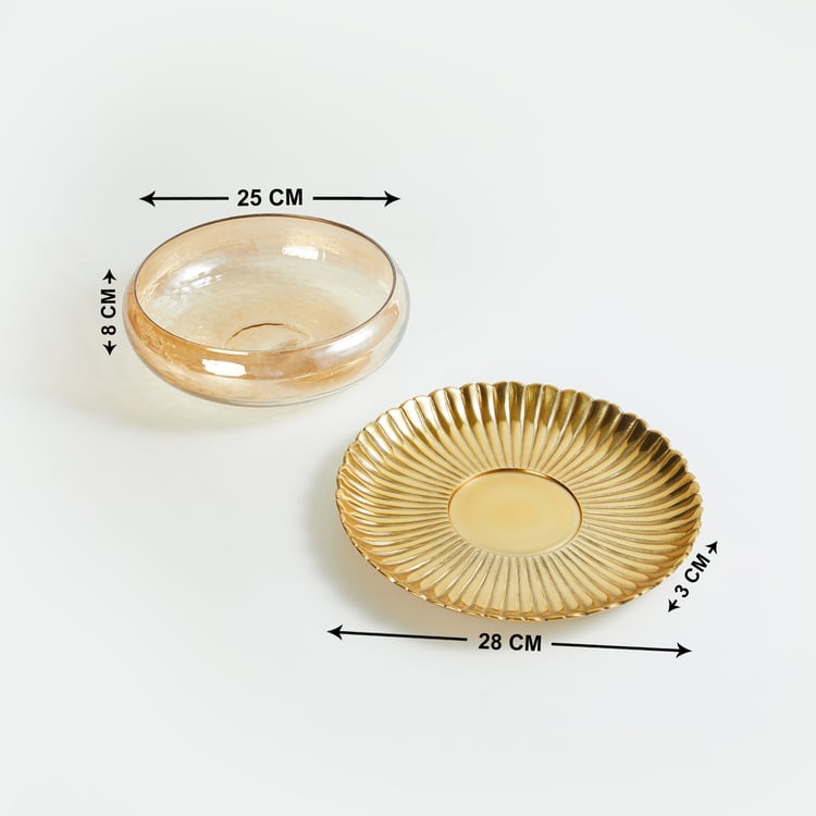 Vrindawan Glass Decorative Bowl