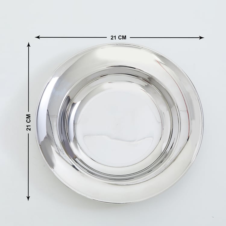 Blaze Stainless Steel Soup Plate - 21.5cm