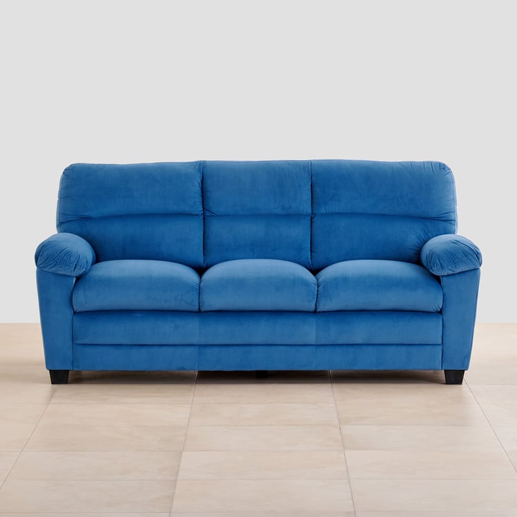 Mojo Velvet 3-Seater Sofa - Blue