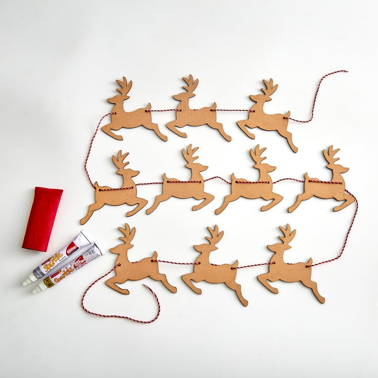 Carols 3Pcs DIY Reindeer Bunting Kit