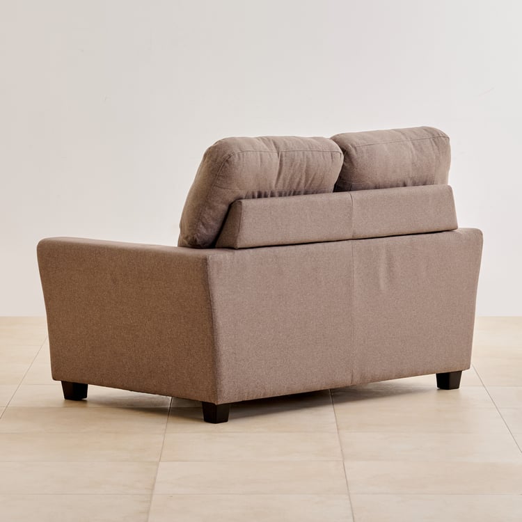 Helios Piper Omega Fabric 2-Seater Sofa - Brown