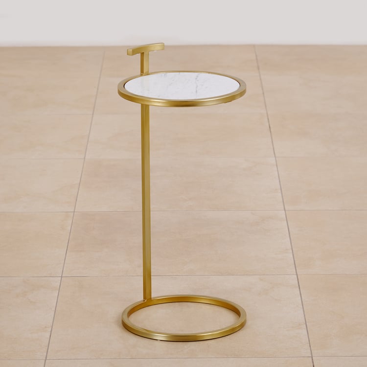Julia Marble Top Cocktail Table - Gold