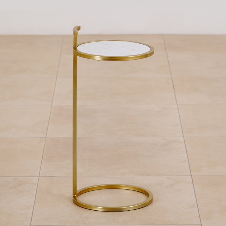 Julia Marble Top Cocktail Table - Gold