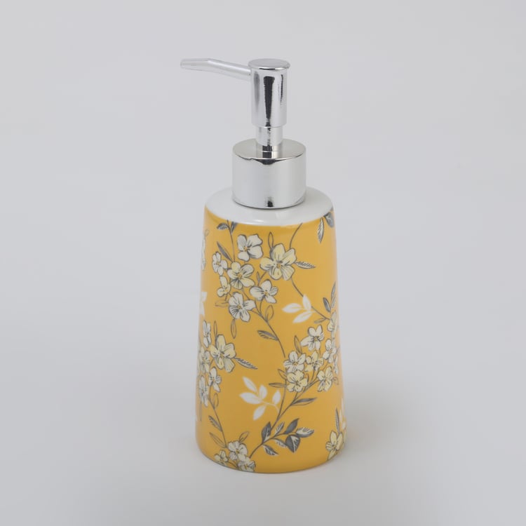 Mekong Ceramic Printed Soap Dispenser - 320ml