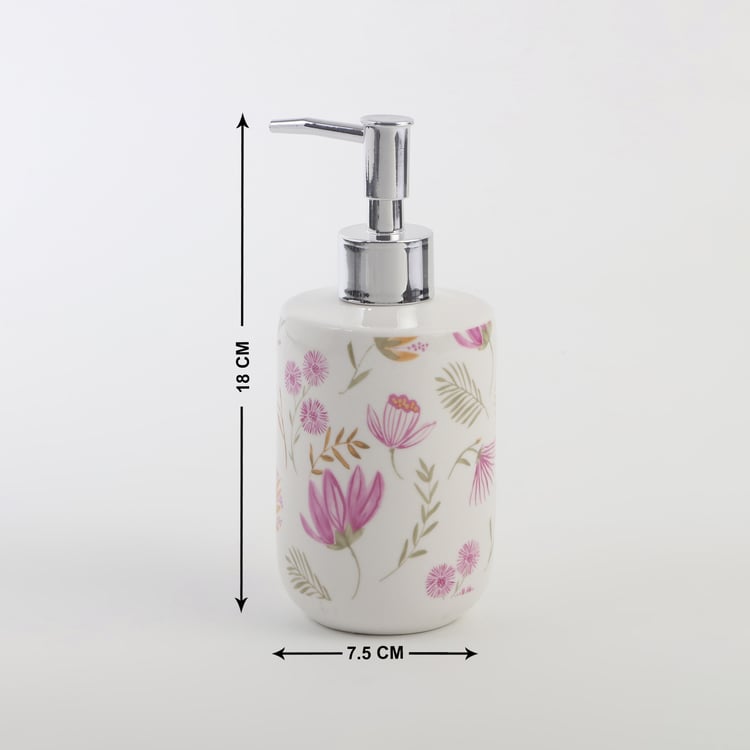 Mekong Ceramic Printed Soap Dispenser - 300ml