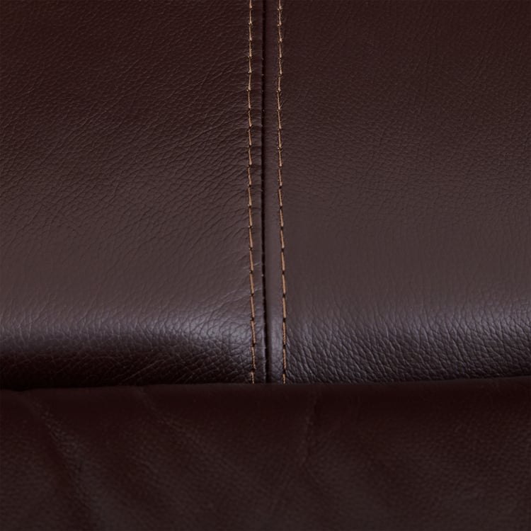 Blake Half Leather 3-Seater Recliner - Brown