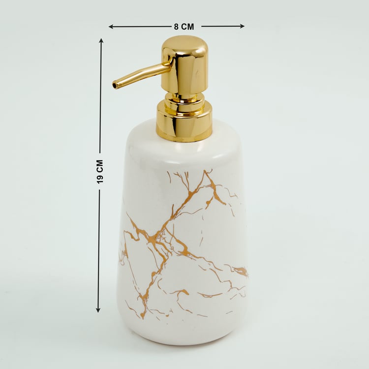 Aubree Vince Ceramic Printed Soap Dispenser - 450ml