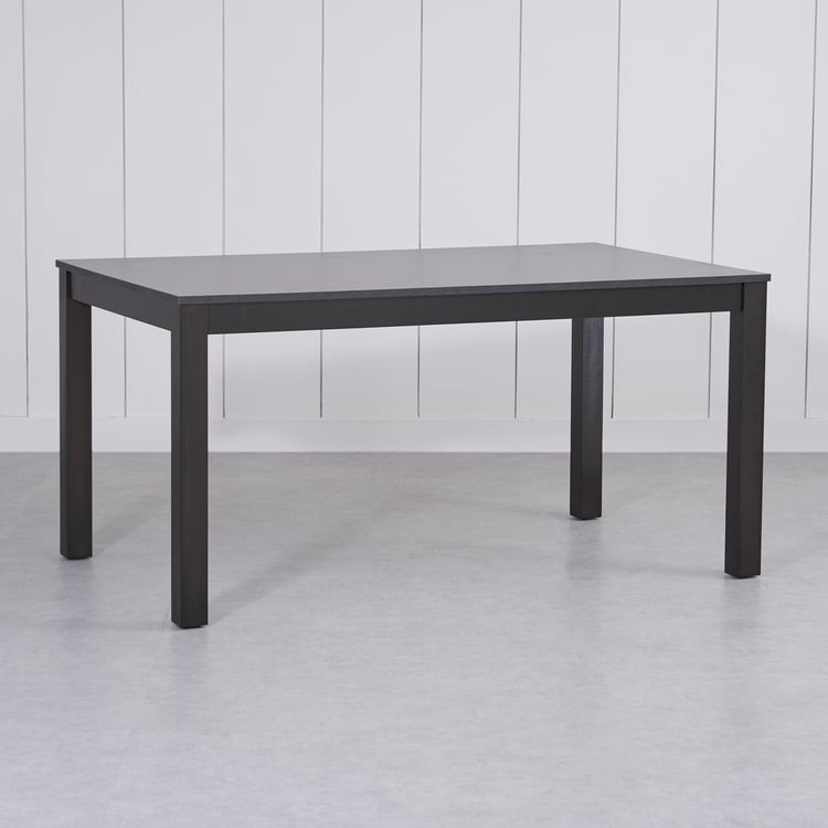 Helios Hazel Solid Wood 6-Seater Dining Table - Black