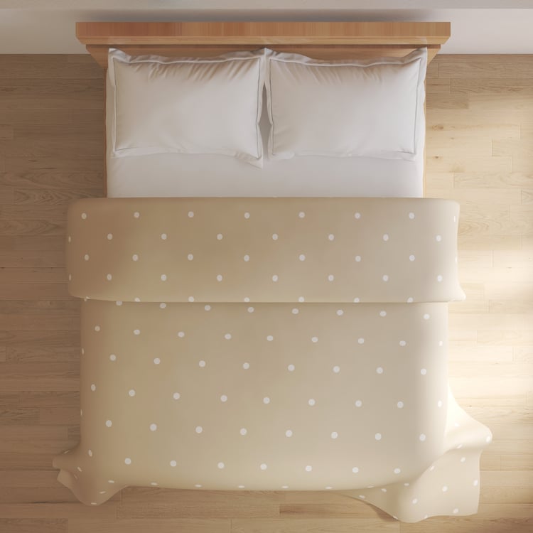 Colour Refresh Cotton Polka Printed Double Quilt