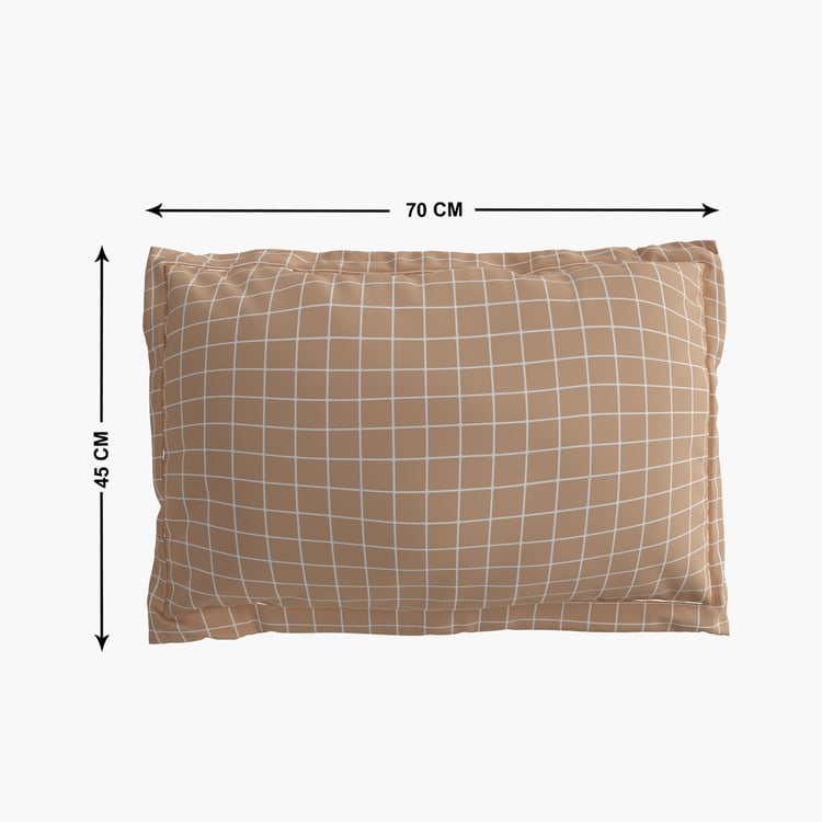 Colour Refresh Set of 2 Checked Pillow Covers - 45x70cm