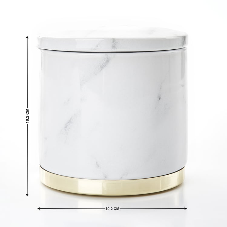 Aubree Dapple Ceramic Cotton Jar with Lid
