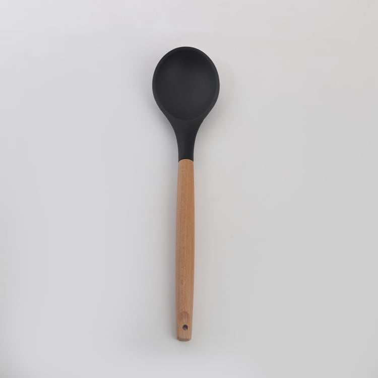 Chef Special Omega Silicone Spoon with Wooden Handle