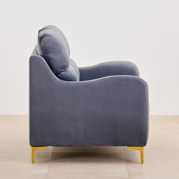 Bianca Velvet 2-Seater Sofa - Grey