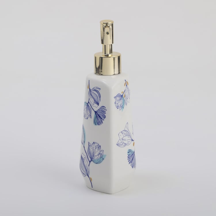 Nova Santorini Ceramic Printed Soap Dispenser - 300ml
