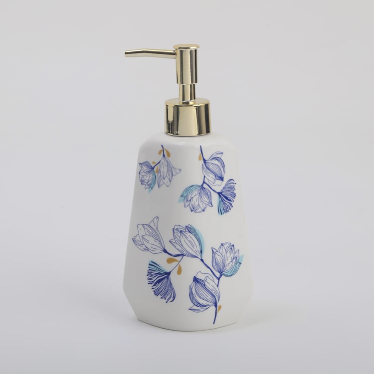 Nova Santorini Ceramic Printed Soap Dispenser - 300ml