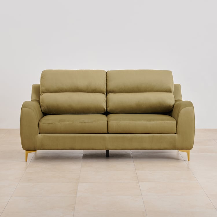 Bianca Velvet 3-Seater Sofa - Olive