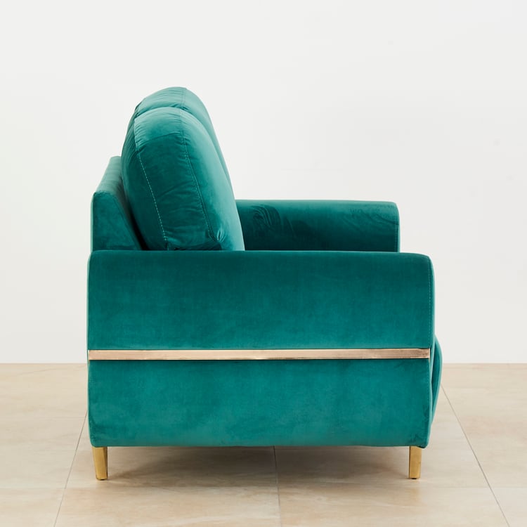 Monarch Fabric 3+2 Seater Sofa Set - Green