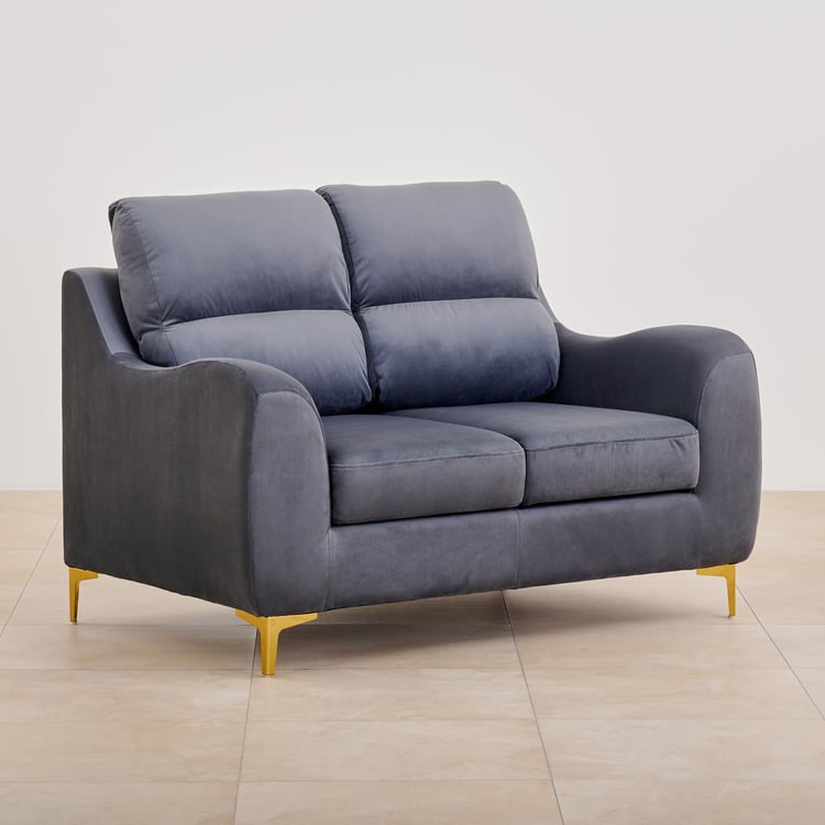 Bianca Velvet 3+2 Seater Sofa Set - Grey